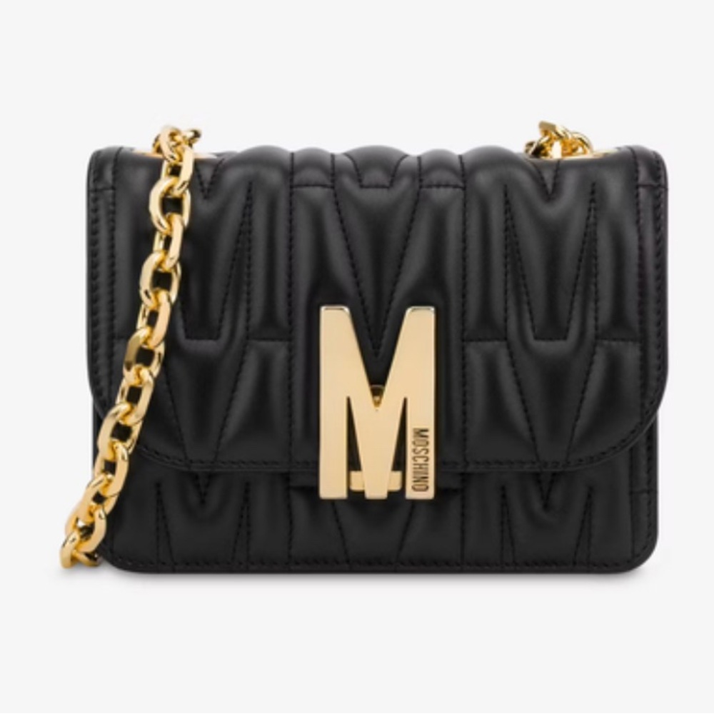 NWT! Moschino Quilted Monogram Leather.  Comes with tags and original dust bag